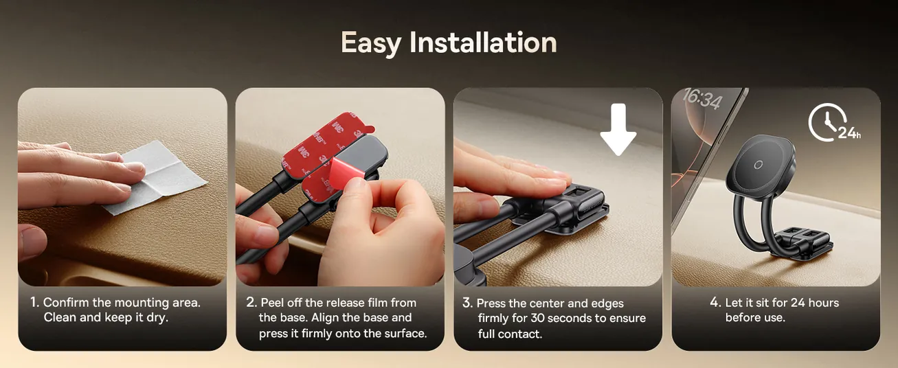 Baseus PrimeTrip C03s Magnetic Car Mount Dual Arm 20N Stick