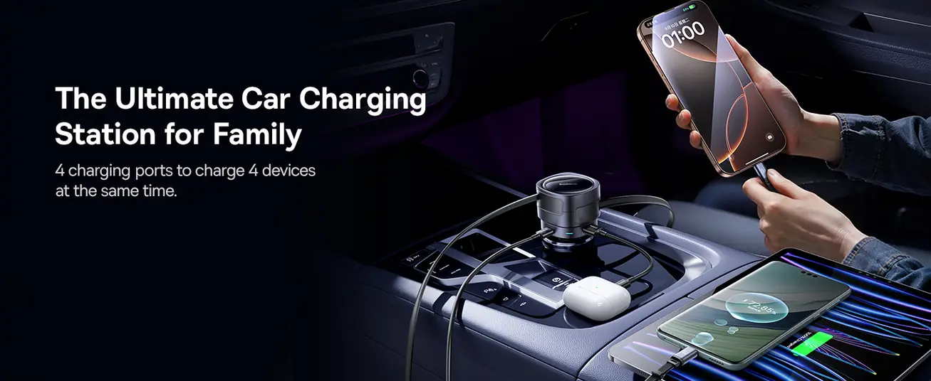 Baseus Enjoyment Max 90W Car Charger – Dual USB