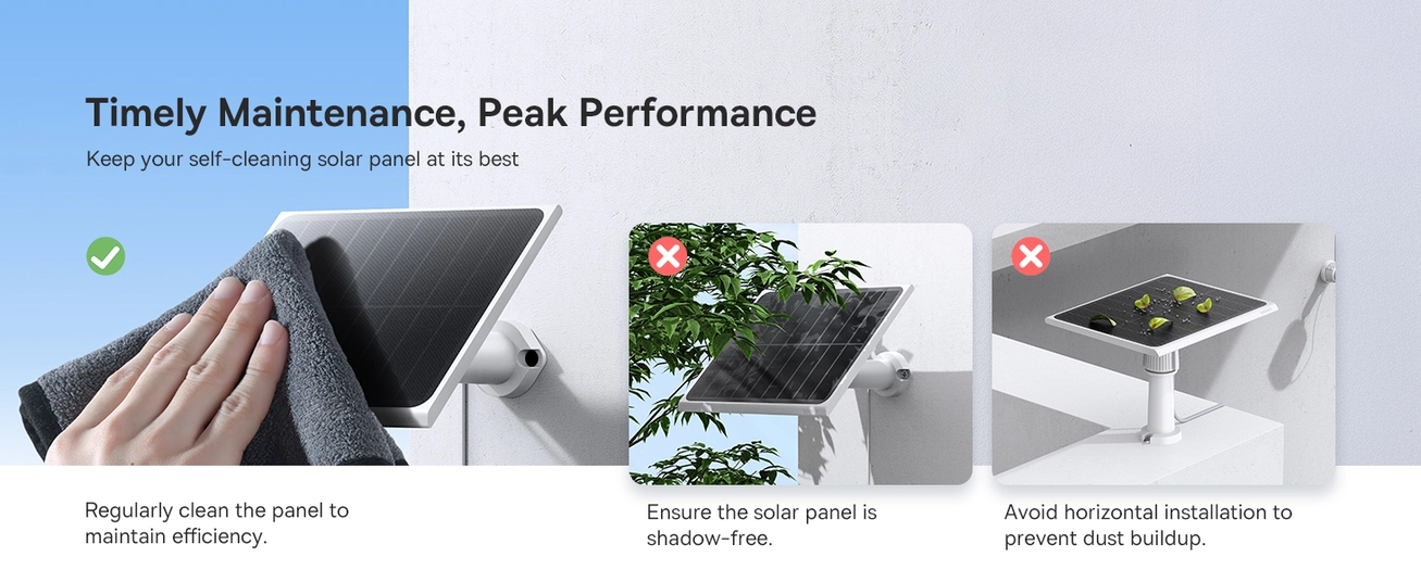 Baseus A1 3W Solar Panel for Outdoor Security Cameras, IP67, 4m Cable, Non