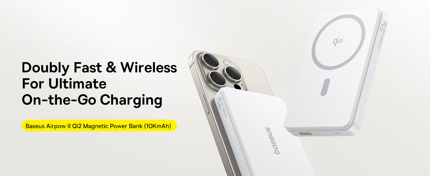 Baseus Airpow II Qi2 10000mAh Magnetic Power Bank