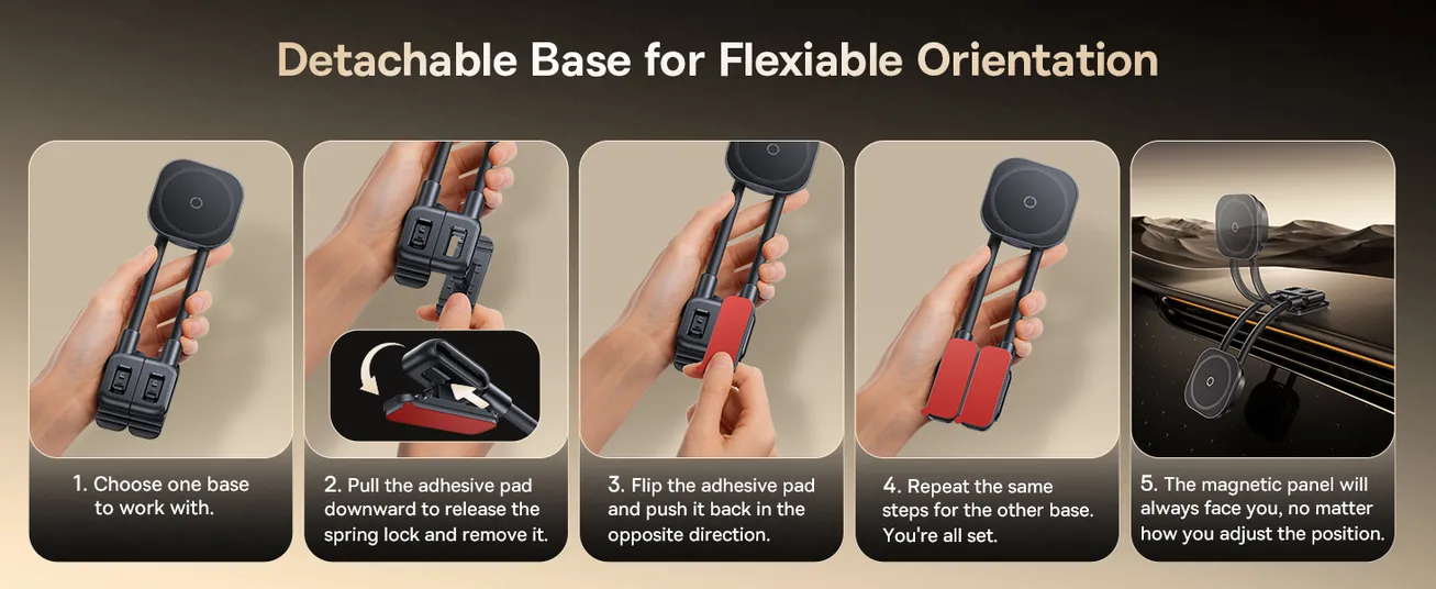 Baseus PrimeTrip C03s Magnetic Car Mount Dual Arm 20N Stick