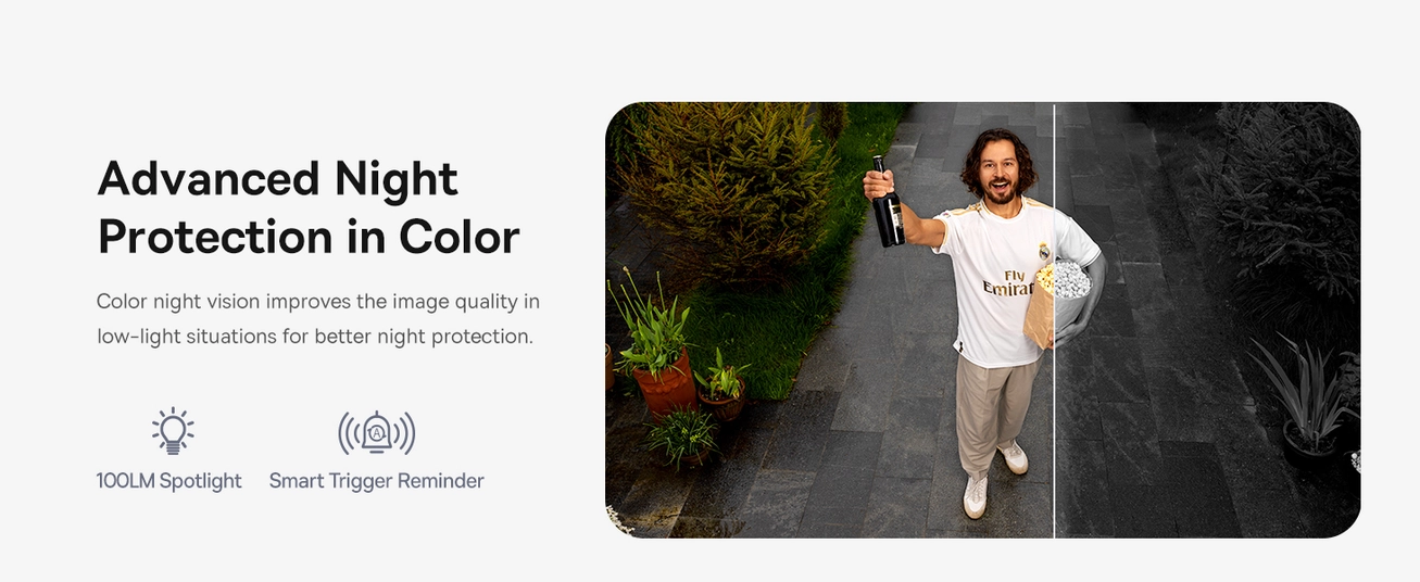 Baseus S1 Pro Outdoor Wireless Security Camera Kit, 3K, Solar Auto