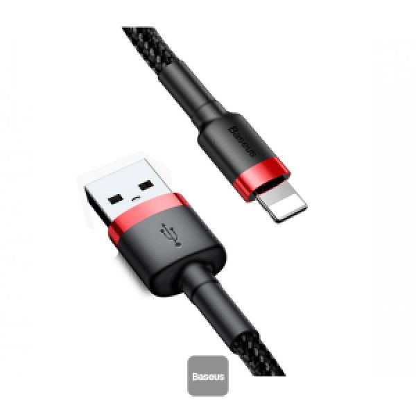 Baseus Cafule Cable Lightning 2.4A 1Mtr Red+Black
