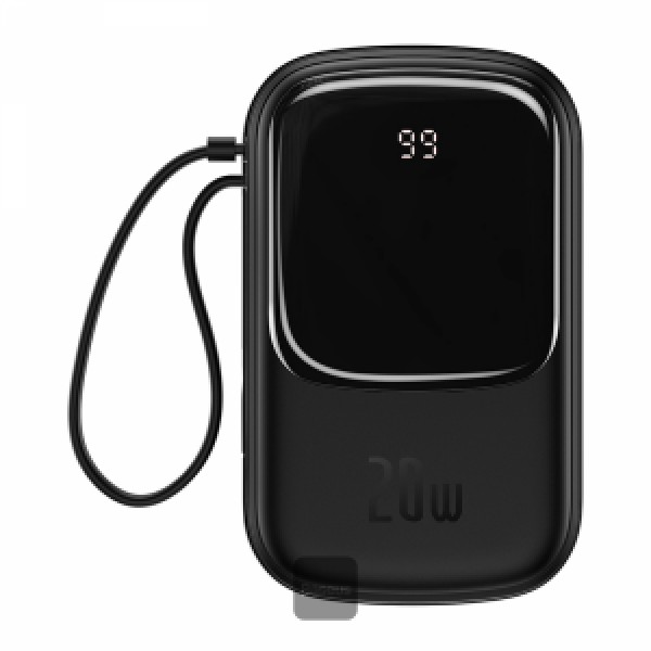 Baseus Qpow Digital Display quick charging power bank 20000mAh 20W (With IP Cable)Black PPQD-H01