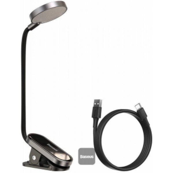 Baseus Comfort Reading Mini Clip Lamp Eye Protection Light for Home/office – Dark Grey
