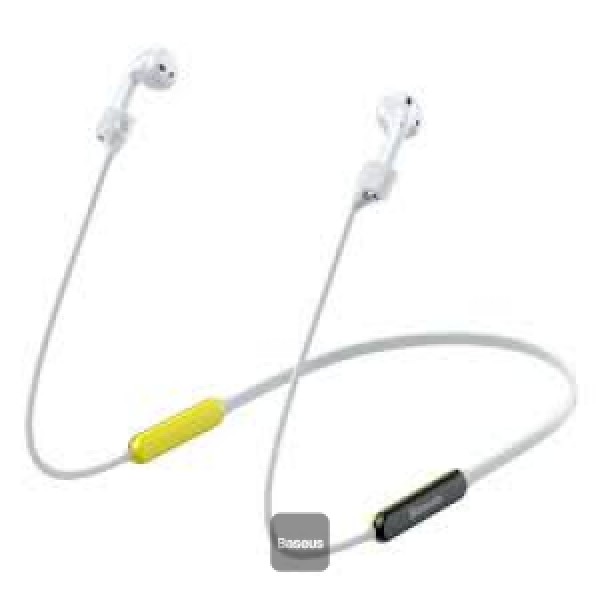 Baseus Fluorescent Ring Sports Silicone Lanyard Sleeve EarPods 1/2 Grey&Yellow…
