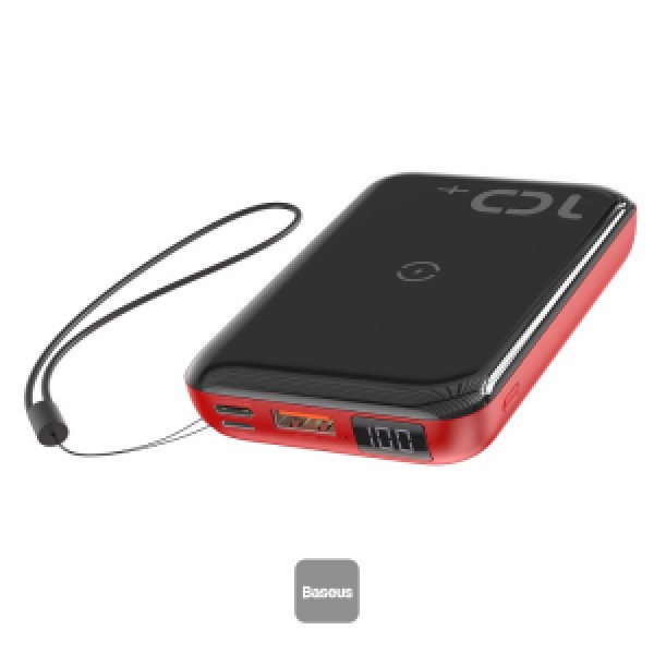 Baseus Mini S Bracket 10W Wireless 6 Power bank 10000mAh 18W Black+Red