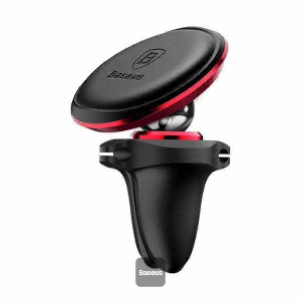 Baseus Car Magnetic Phone Holder Air Vent Mount Mobile Phone Stand Cable Organizer For iPhone 13 12 11 X Xs Max Samsung and More Red