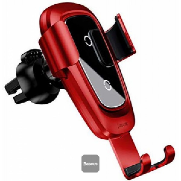 Baseus Metal Wireless 6 Gravity Car Mount（Air Outlet Version）Red