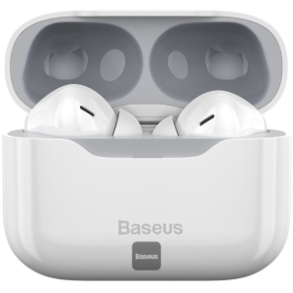 Baseus SIMU ANC True Wireless Earphone S1 Waterproof Headphones in-Ear with Microphone Built-in Mic Headset TWS Stereo Earphones - White