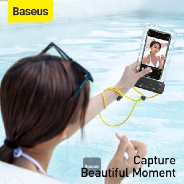 Baseus Waterproof Bag and Phone Case IPX8 - 7.2 Inches Yellow