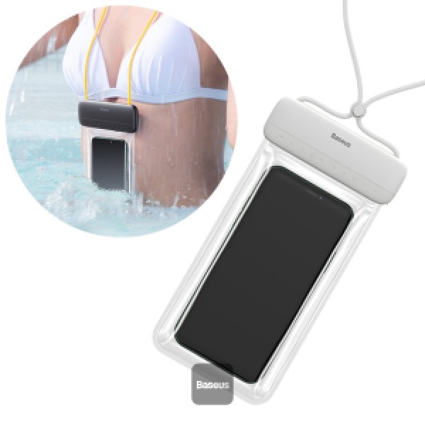 Baseus Waterproof Bag and Phone Case IPX8 - 7.2 Inches White
