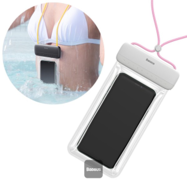 Baseus Waterproof Bag and Phone Case IPX8 - 7.2 Inches Pink