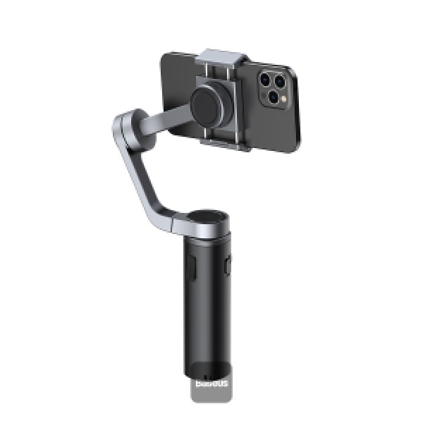Baseus 3-Axis Smartphone Handheld Gimbal Stabilizer for photos and video recording iOS Android compatible Live Vlog YouTube TikTok streaming gray