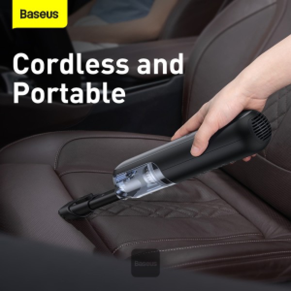 Baseus A1 Mini Vacuum Cleaner, Small Handheld Vacuum Cordless Portable USB Rechargeable Hand Car Vacuum Cleaner for Car, Home, Kitchen- Black
