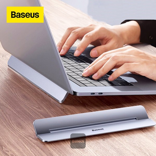 Baseus Aluminum Notebook Foldable Holder compatible with iPad and Tablet Grey