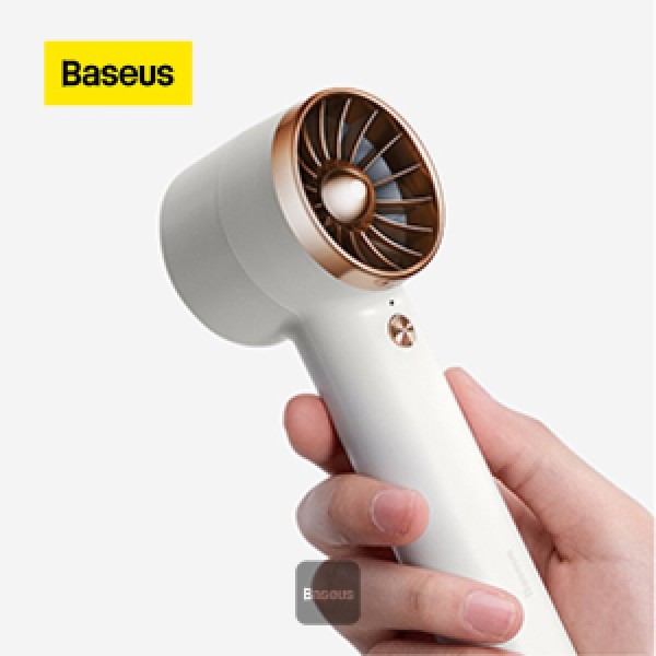 Baseus USB Fan Handheld 2000mAh Emergency Power Bank Rechargeable Mini Fan Portable Outdoor Cooler For Travel For Phone Charging White