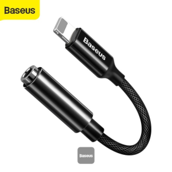 Baseus Male to 3.5mm Female Adapter for iPhone Quick Charger Audio Adapter L3.5 HiFi Sound Durable Female Adapter for iPhone
