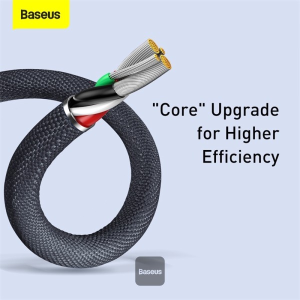 thumbnail image 2 of Keep Your IPhone Juiced Up: Baseus Heavy Duty Nylon Braided Charging Cable (8 Pin) – Fast 2.4A Charging For IPhone 14, 13, 12 & More! 2 of 6