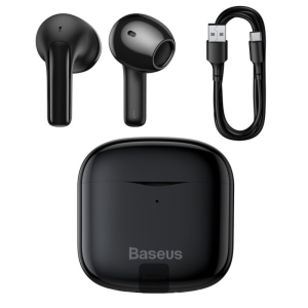 Baseus Bowie E3 Bluetooth Headphone Wireless Headphones TWS earphones, Fast charging, 0.06 second delay, Location APP Black