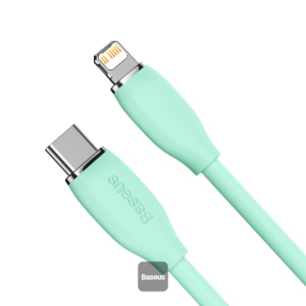 Baseus Jelly Liquid Silica Gel Fast Charging Data Cable Type-C to iP 20W 1.2m Green