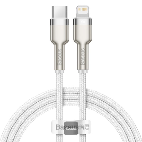 Baseus Cafule Series Metal Data Cable USB to IP PD 20W (1m) White