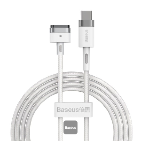 Baseus Zinc Magnetic Series iP Laptop Charging Cable Type-C to T-shaped Port 60W (2m) White
