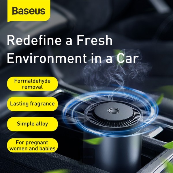 Baseus Car Air Freshener Diffuser Metal Cup Holder Car Perfume with Activated Carbon Paste For Car Fragrance Air Freshener