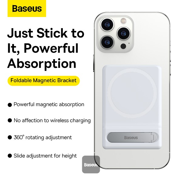 Baseus Foldable Magnetic Phone Holder Stand For iPhone 13 12 Pro Max Flexible Adjustable Desk Desktop Cell Phone Holder Bracket