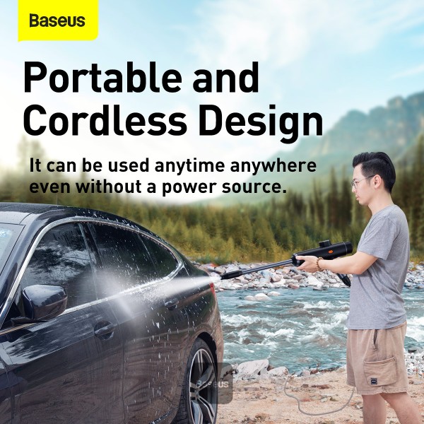 Baseus Pressure Washers Car Washer Machine 50W 5V/2A Portable Cordless Pressure Washers with 3.5 M Water Pipe for Cleaning Car Wash / Fences/Patios/Garden