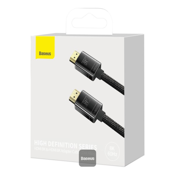Baseus 8K HDMI 2.1 / HDMI 2.1, 3m černý kabel - Huramobil