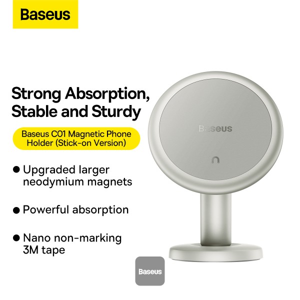 Baseus C01 Magnetic Phone Holder (Stick-on Version) Creamy White