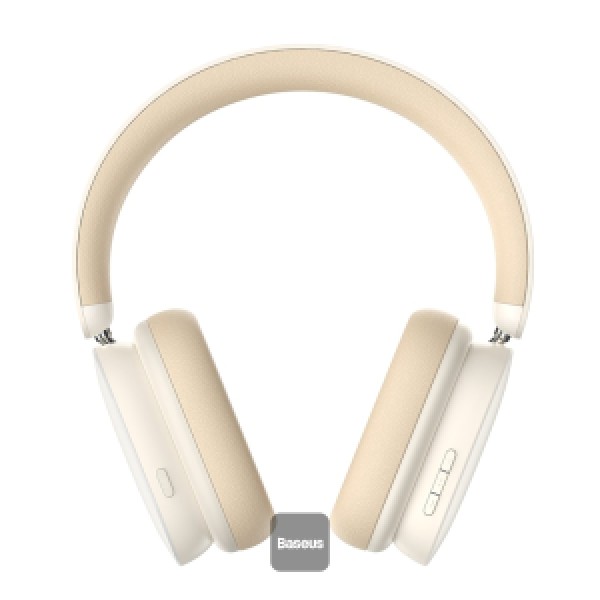 Baseus H1 Bowie Noise-Cancelling Wireless Headphone 70 Hour of Battery Life Type-C Charge Interface Creamy-White