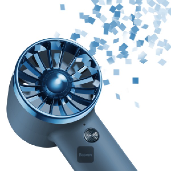Baseus Flyer Turbine Handheld Fan High Capacity（4000mAh）iP Output Line Blue