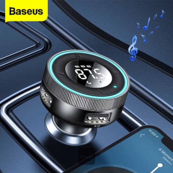 Baseus Enjoy Car Wireless MP3 Charger (Wireless 5.0+5V/3.4A) Black