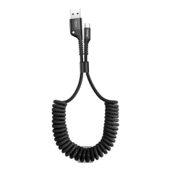 Baseus Fish eye Spring Data Cable USB For Type-C 2A 1m Black