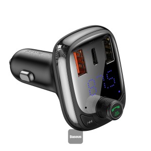 Bluetooth FM Transmitter Car MP3 Player Handsfree Wireless Radio Audio Adapter with USB Disk/SD Card - Quick Charger 4.0
