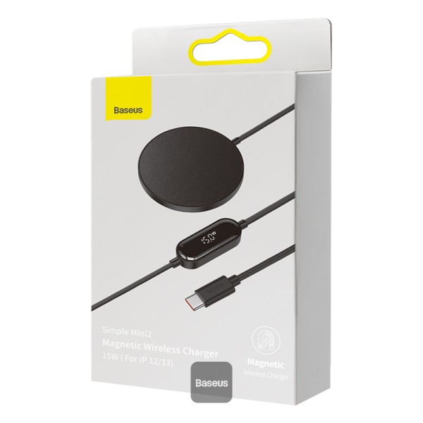 Baseus Mini3 Caricatore Wireless Magnetico 15W Per IPhone - Nero