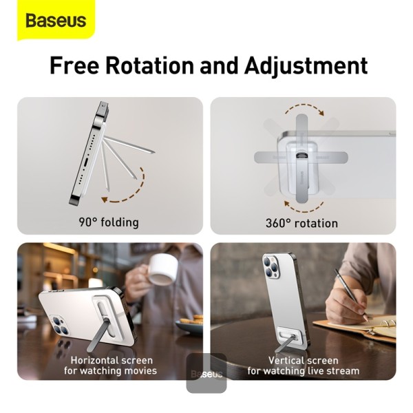 Baseus Foldable Phone Holder and Stand Self-Adhesive White
