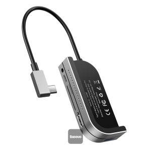 Baseus BOLT 6 IN 1 MULTIFUNCTIONAL TYPE C HUB USB 3.0, 4K HDMI, PD Charging, 3.5mm Headphone and Micro/SD Card