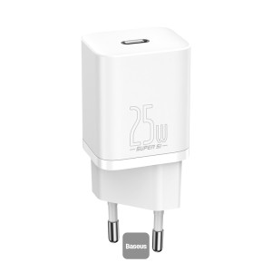 Baseus Super Si 1C fast wall charger USB Type C 25W Power Delivery Quick Charge white