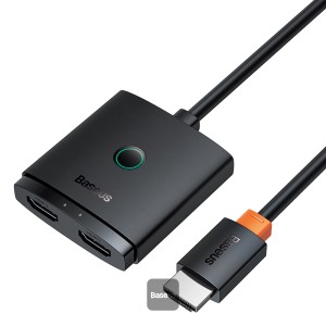 Baseus AirJoy Series 2-in-1 Bidirectional HDMI Switch with 1m Cable Cluster Black