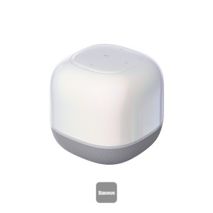 Baseus AeQur V2 Portable Wireless TWS Speaker - Bluetooth 5.0, 30 Hour Playtime, Powerful Bass and 3EQ Modes - Moon White