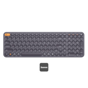 Baseus K01B Wireless Tri-Mode Keyboard (Bluetooth 5.0  & Wireless 2.4G) | Silent US Layout Keyboards - Grey