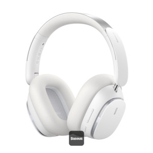 Baseus Bowie H1 Pro سماعات رأس لاسلكية - 80 ساعة Playtime Hybrid -48Db ANC سماعة - أبيض