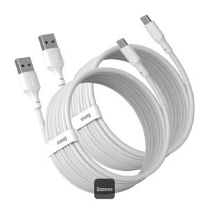 Baseus Simple Wisdom Data Cable Kit USB to Type-C 5A 2Pack 1.5M - White