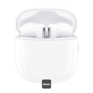 Baseus Bowie WX5 True Wireless Earphones - 4 ENC Mics with AI Noise Cancellation for Crystal Clear Calls, 30-Hour Playback, TWS Bluetooth 5.3 - White