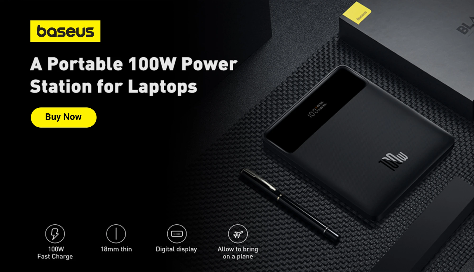 Baseus Blade 100W Power Bank 20000mAh Powerbank For Laptop And Mobiles