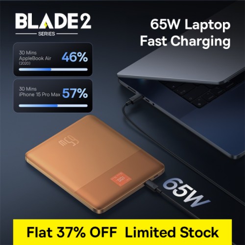 Baseus Blade2 Fast-Charging Power Bank with Digital Display Intelligent Edition 12000mAh 65W