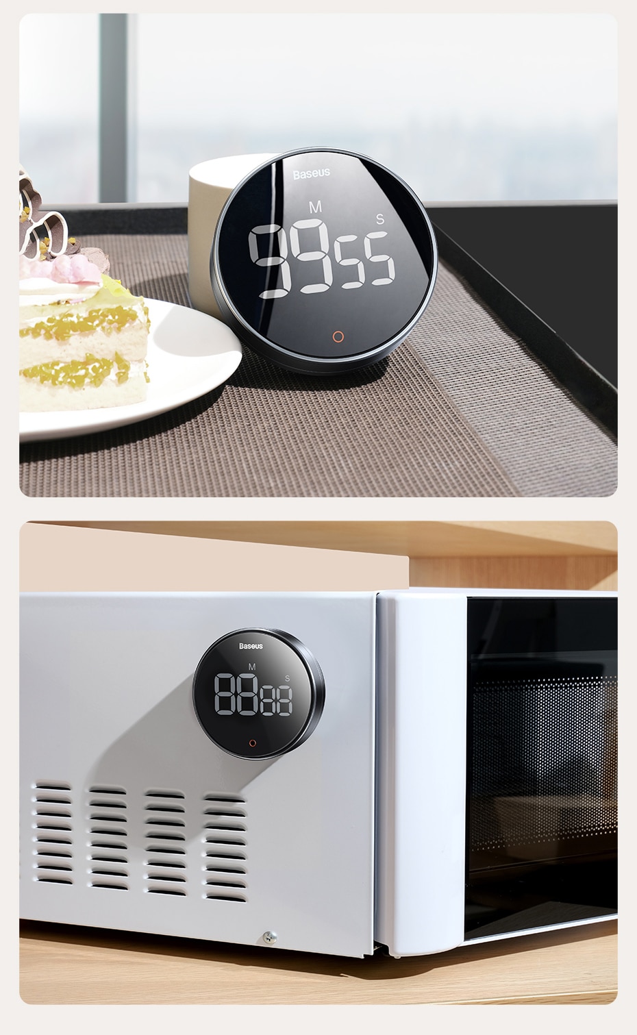 Baseus Magnetic Digital Timers Magnetic Electronic Cooking Countdown Time  Timer LED Digital Kitchen Timer Cooking Shower Study Stopwatch Alarm Clock  Cocina 230328 From Kong09, $19.02